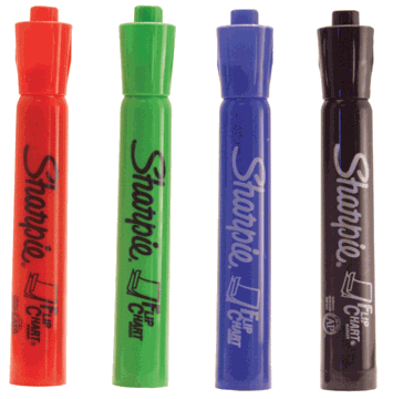 School Stationers - Sharpie FlipChart Marker(4 color set)